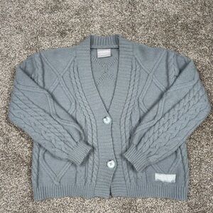 Taylor Swift Official The Tortured Poets Department Cardigan Gray Size XS/SM